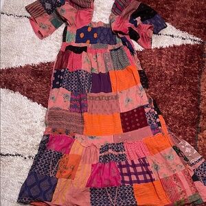 EARTHBOUND Multicolor Patchwork Maxi Dress